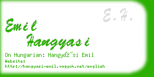 emil hangyasi business card